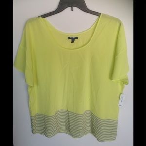 Old Navy Striped Accent Blouse - Yellow - XXL -NWT